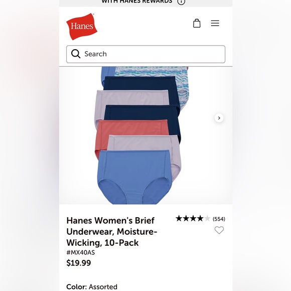 NWOT Hanes Ladies Briefs Sz. M - Picture 9 of 10